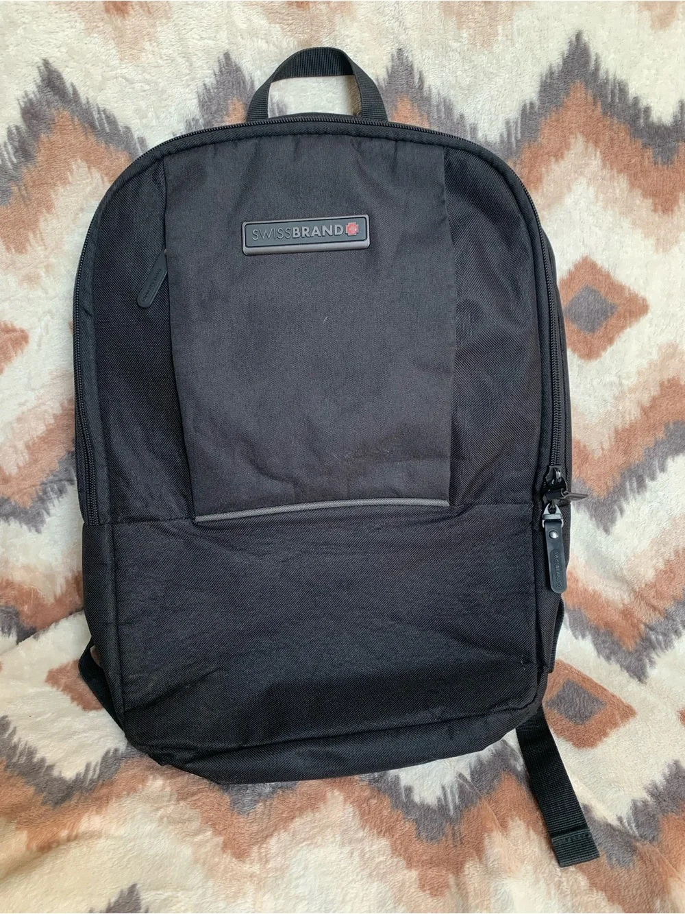 Swiss brand black backpack